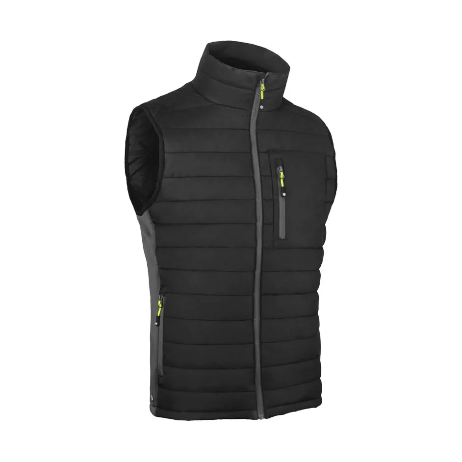 Beeswift Flex Workwear Padded Bodywarmer — Black/Grey